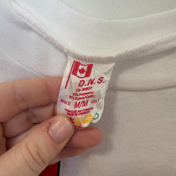 Vintage Single Stitch T-Shirt White Winnipeg Canada Flag Provinces  Size Medium - Picture 9 of 14
